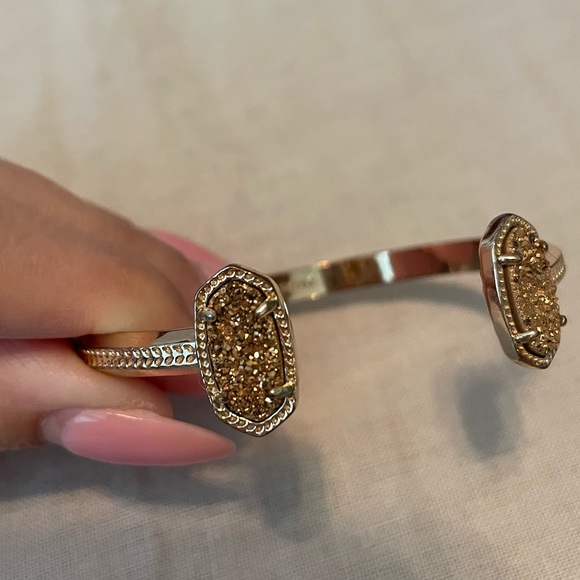 Kendra Scott Elton Rose Gold Cuff in Rose Gold Drusy - Picture 2 of 12